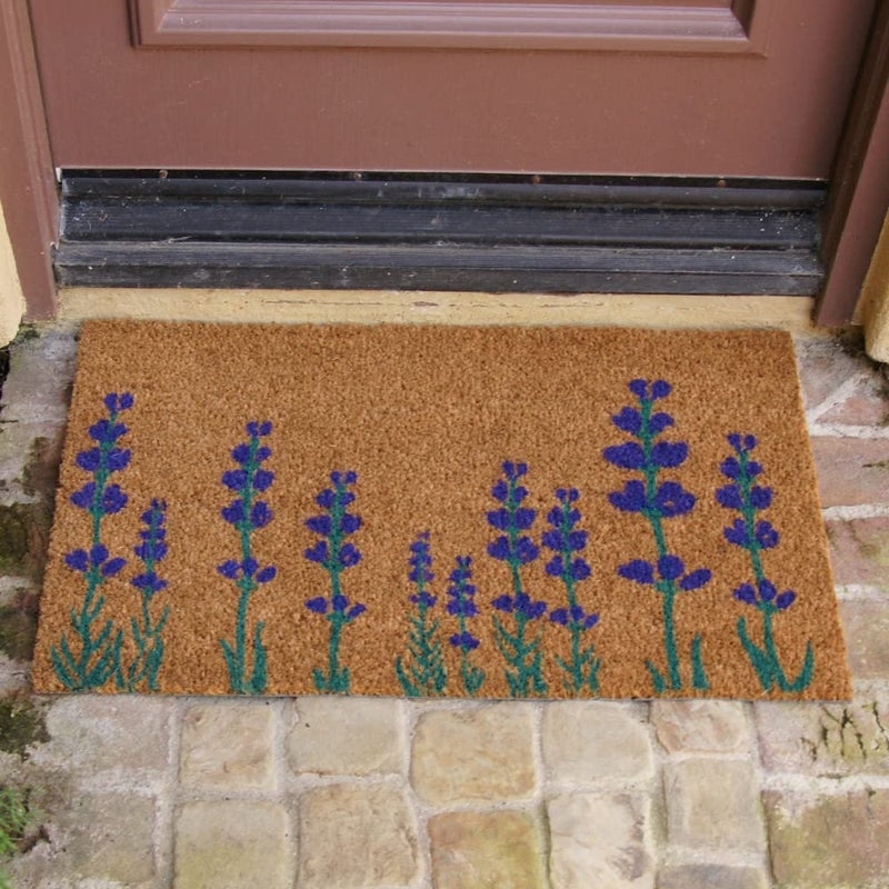 Rubber-Cal Purple English Lavender Flower Doormat, 18" x 30" - Image 5